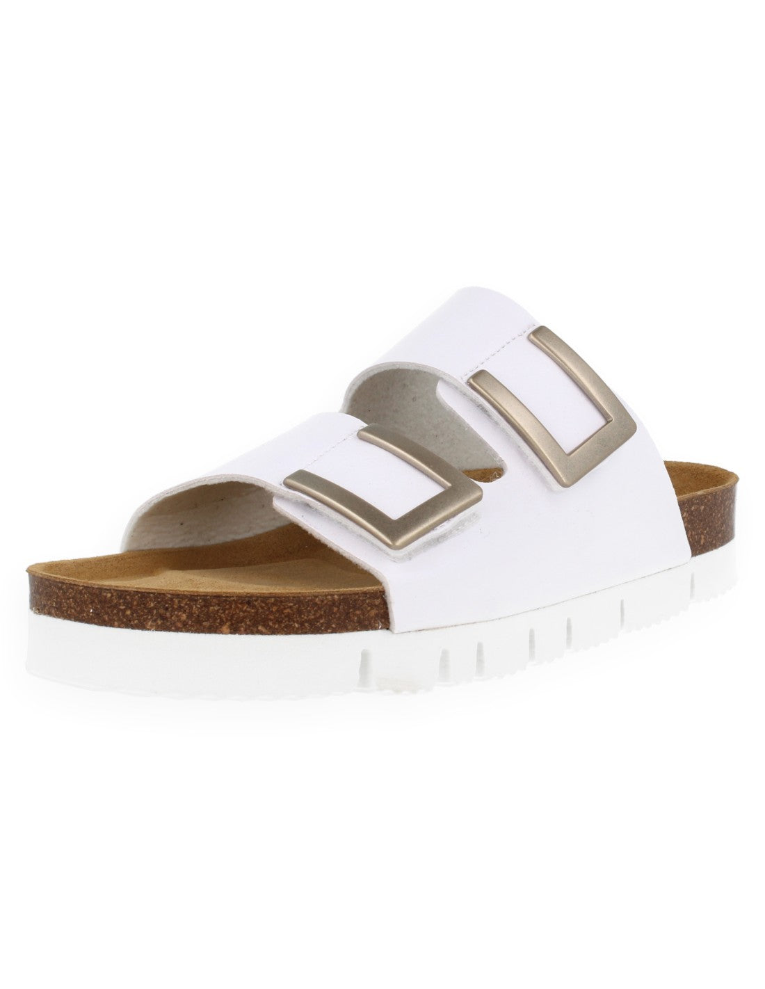 Sandália Mónaco 2 Tiras Velcro (Branco)