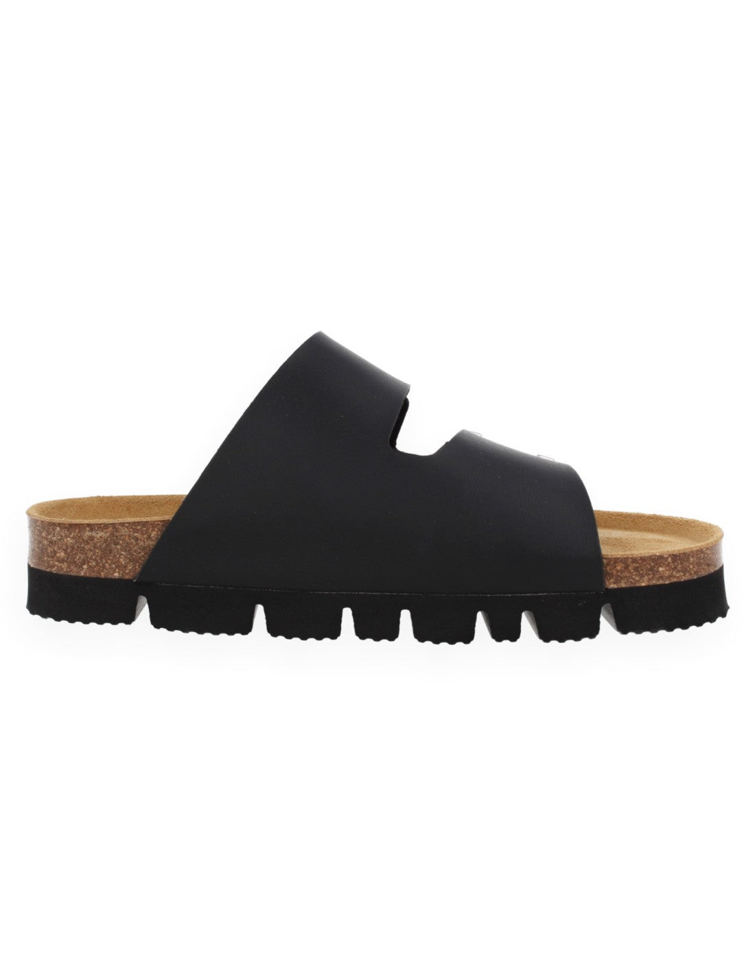Sandália Mónaco 2 Tiras Velcro (Preto)