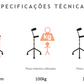 Bengala Pirâmide de quatro apoios P10