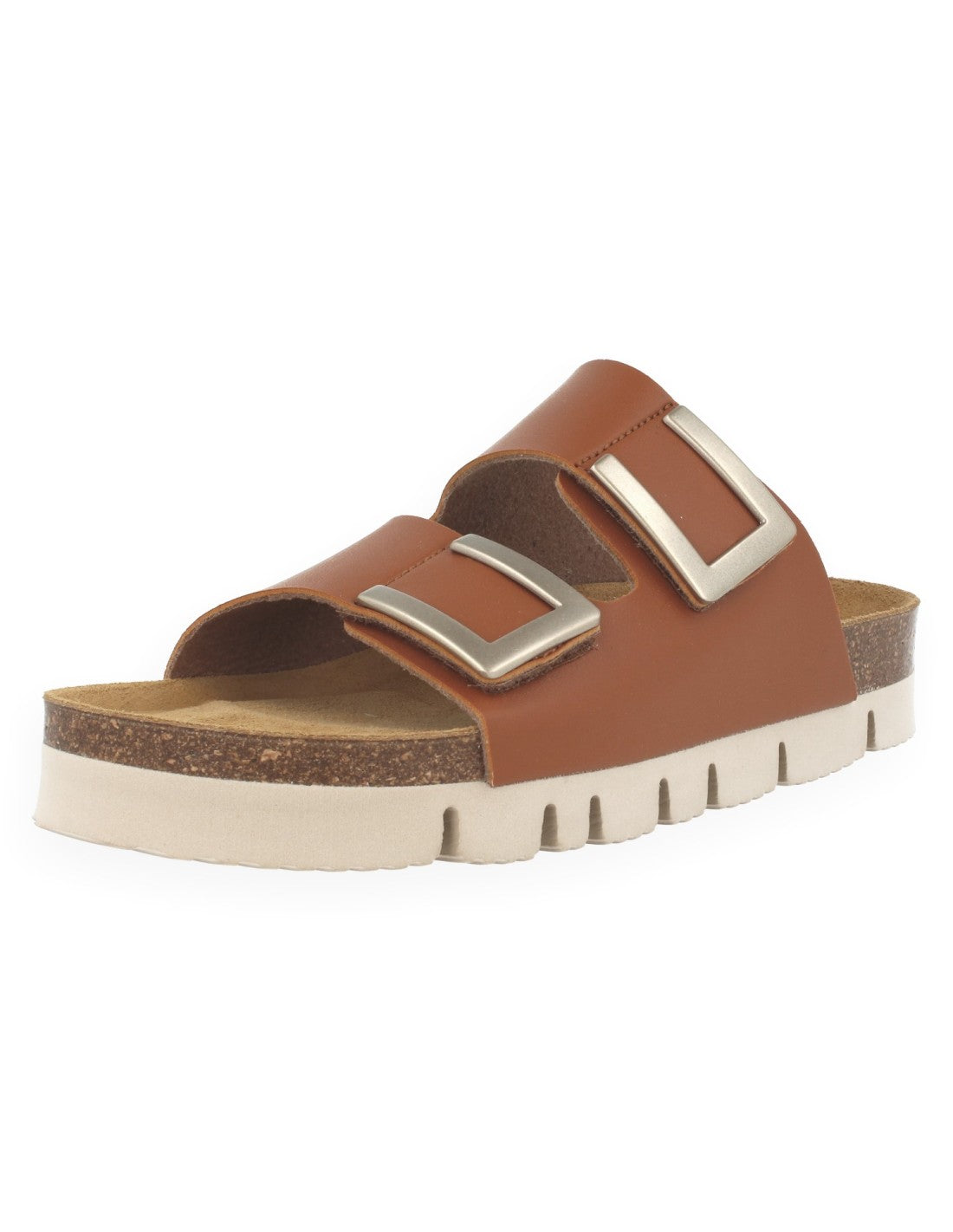 Sandália Mónaco 2 Tiras Velcro (Castanho)